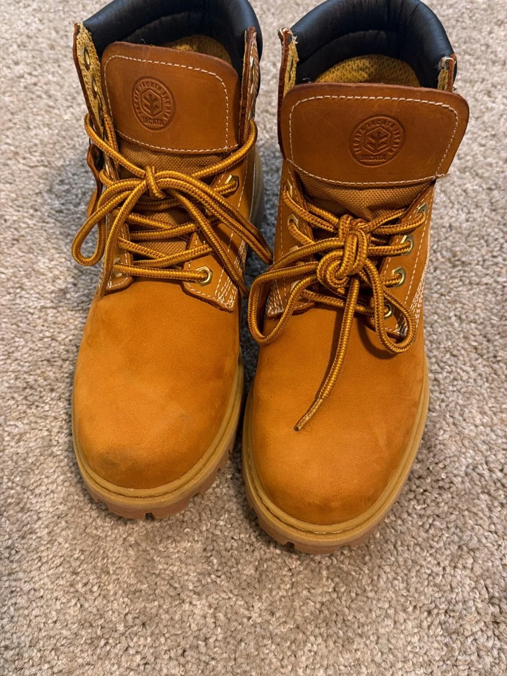Tan Work-Style Lace-Up Boots - Rugged Outdoor Support